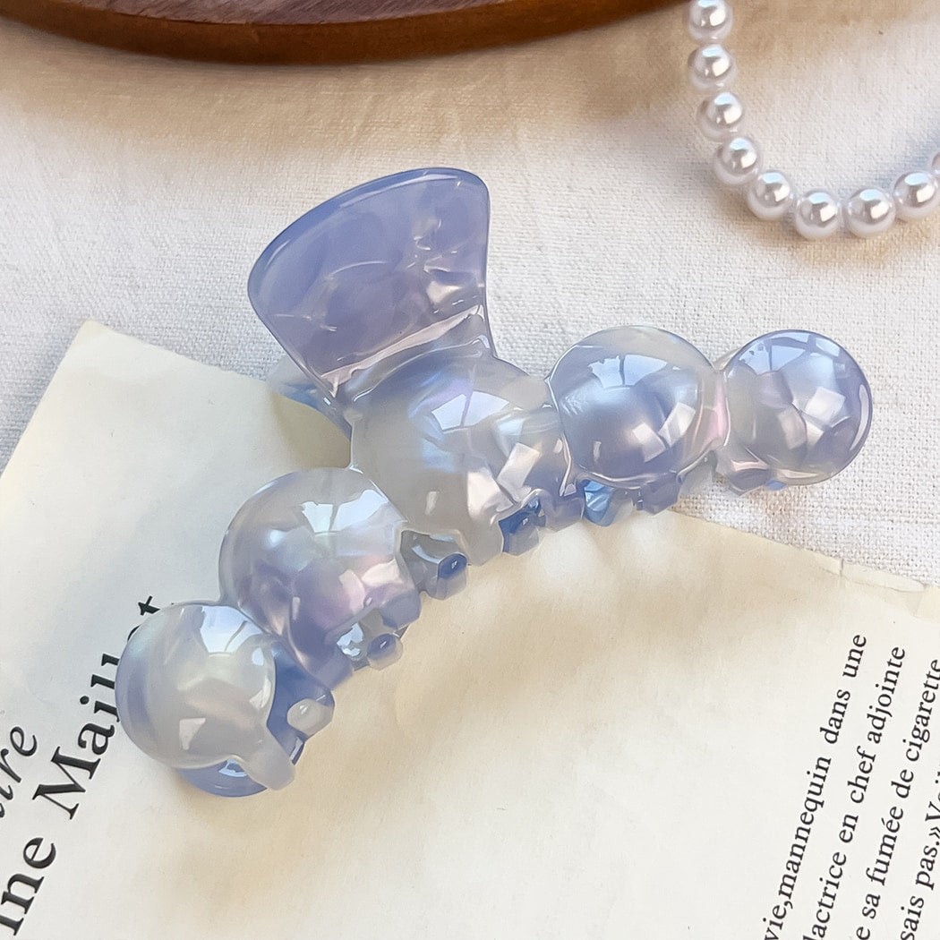 Beau - Round Wave Acetate Plate Claw Hair Clip