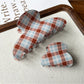 Beau - Modern Minimalist Plaid Hair Claw Clip