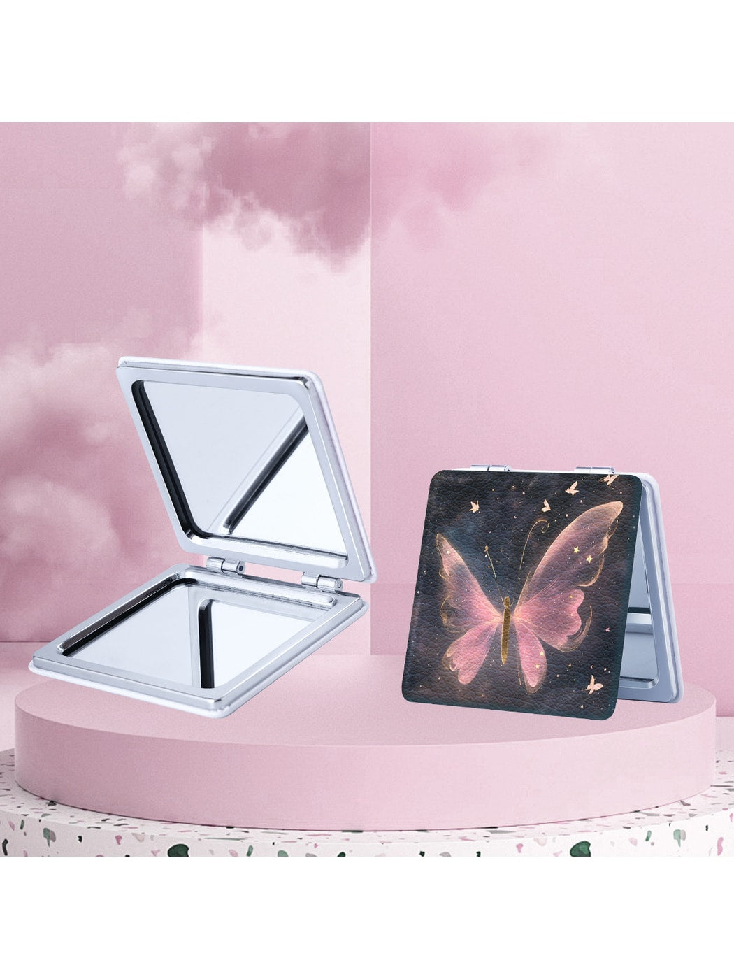 Mirroray - Portable Butterfly Design Compact Mirror