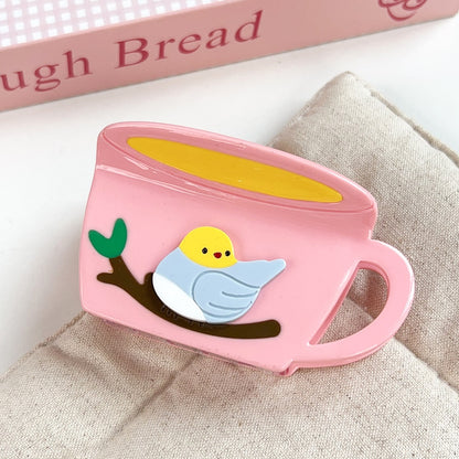 Beau - Cartoon Tea Cup Shape Acetate Claw Clip