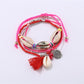 Side view of Lovra Bohemian multi-row bracelet displaying texture and bead arrangement