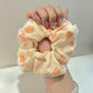 Gifty - Lace Trim Print Polyester Scrunchie