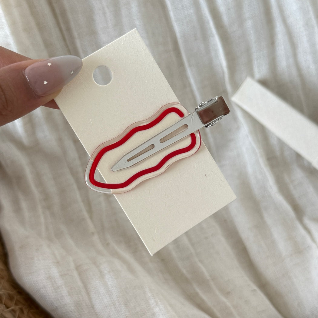 Beau - Plastic Alloy Irregular Wave Side Hair Clip
