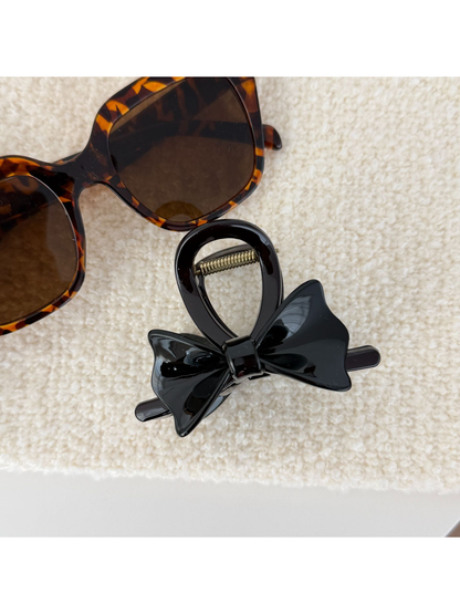 Beau - Glossy Bow Acetate Claw Hair Clip