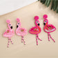 Earedge - Pink Flamingo Tassel Earrings
