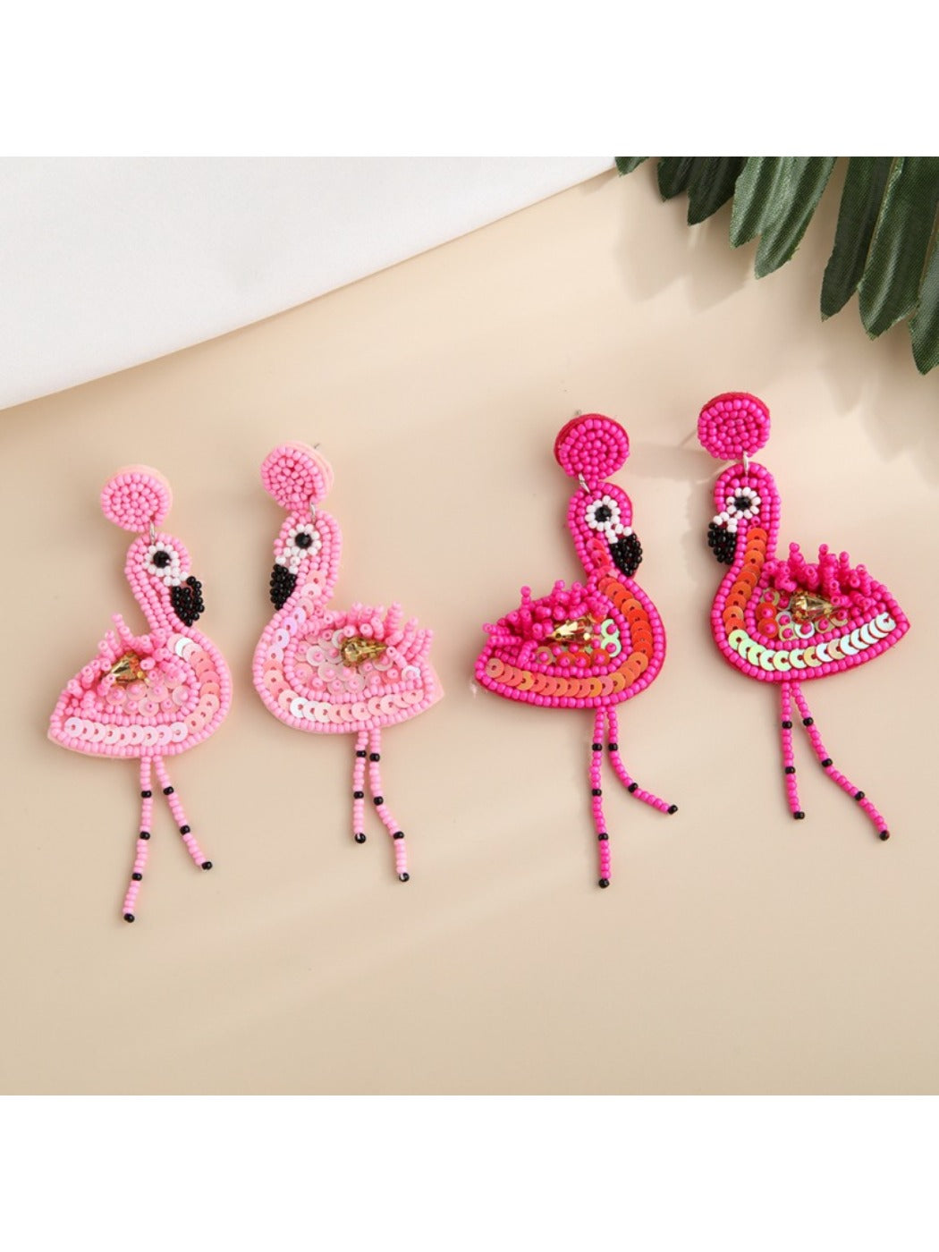 Earedge - Pink Flamingo Tassel Earrings