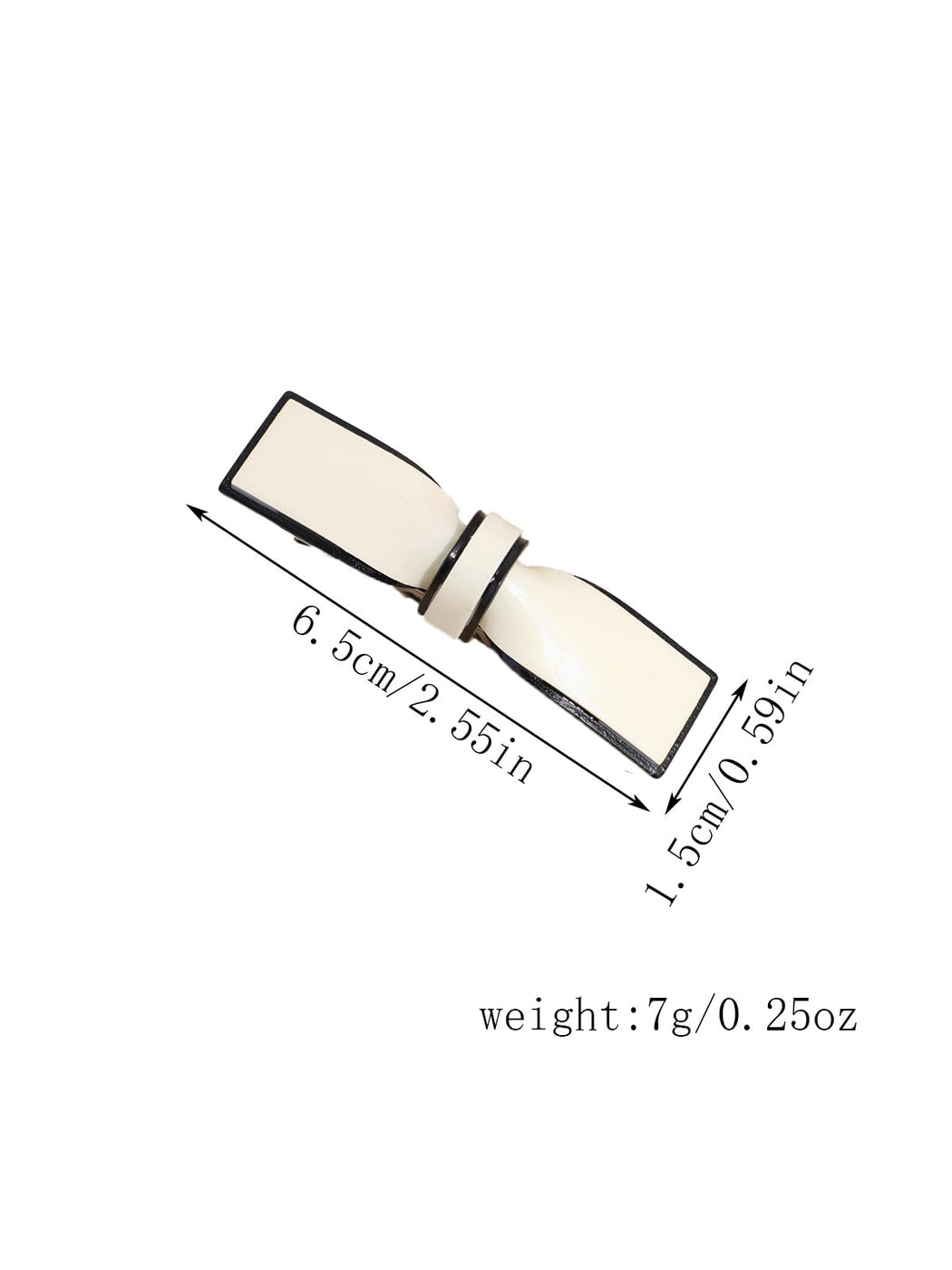 Beau - Plastic and Alloy Bow Design Top Hair Clip