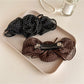 Beau - Polka Dot Rose Mesh Spring Hair Clip