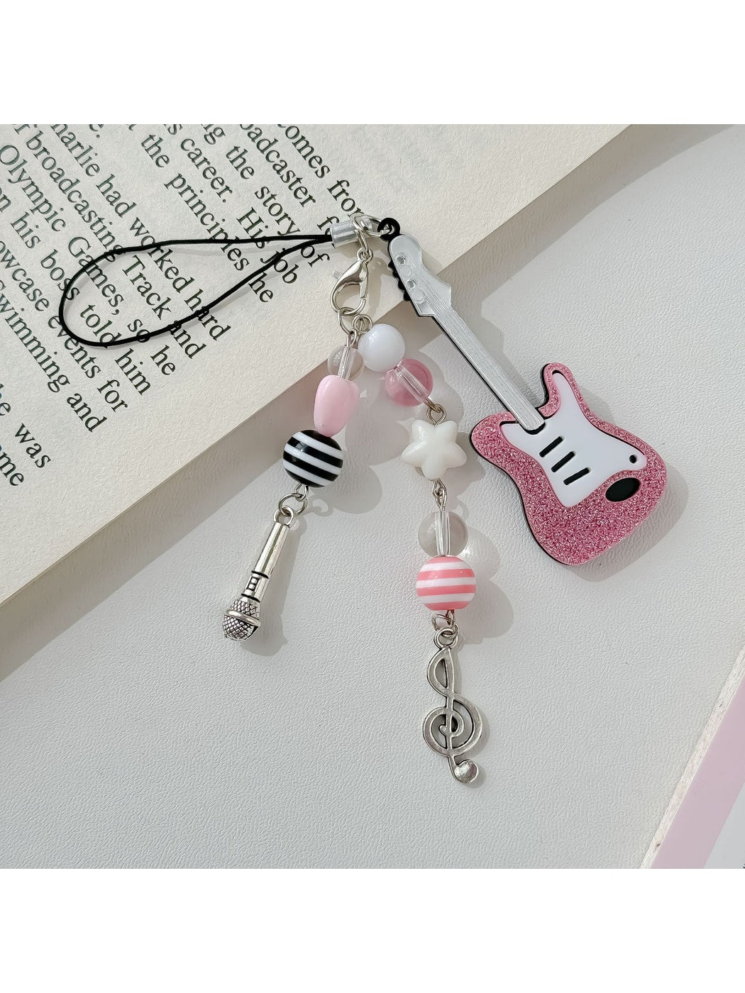 Keypus - Beaded Guitar Music Note Keychain