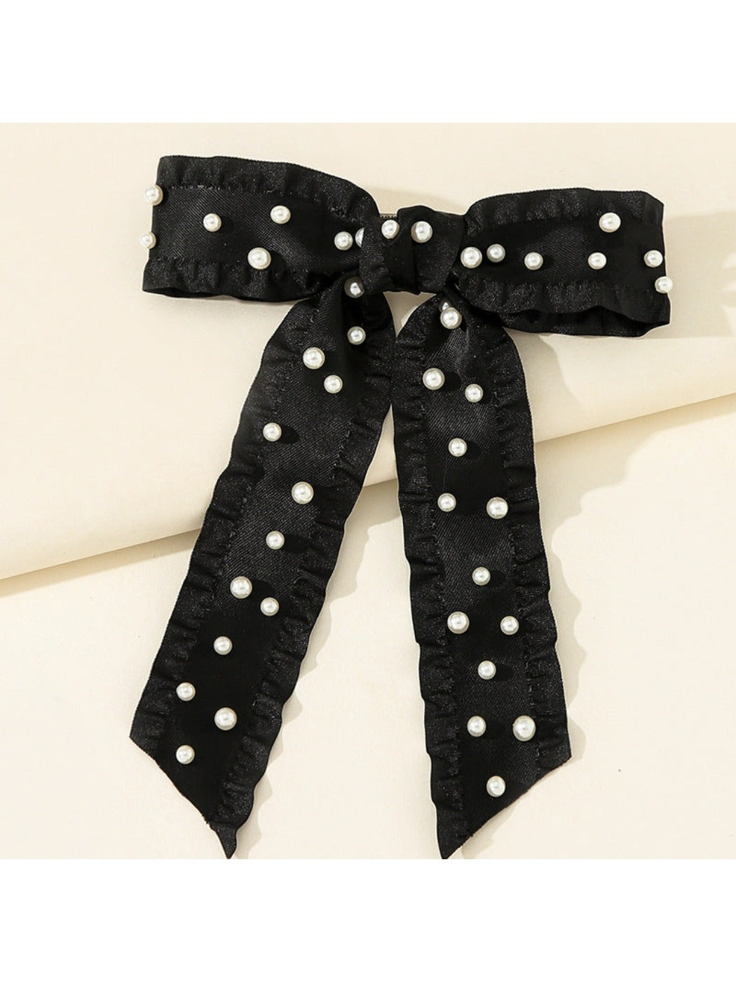 Beau - Coquette Ruffle Edge Bow Hair Clip