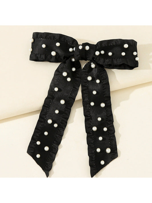 Beau - Coquette Ruffle Edge Bow Hair Clip