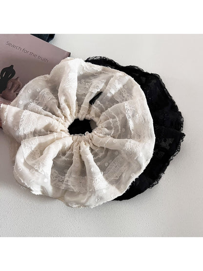 Gifty - Elegant Chiffon Lace Hair Scrunchie