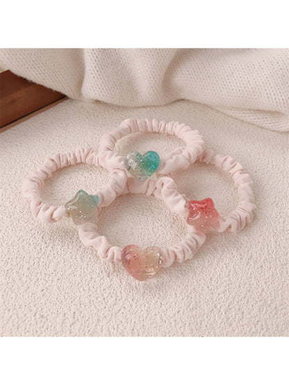 Gifty - Star Patterned Hair Ties Set