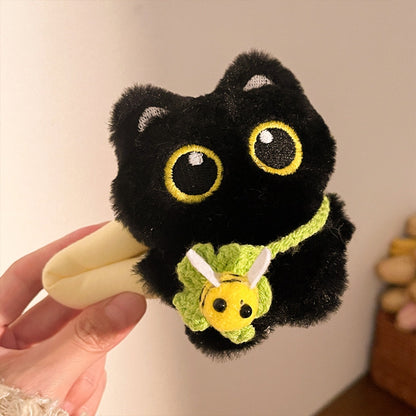 Clio – Plush Cat Hair Clip with Bee Charm