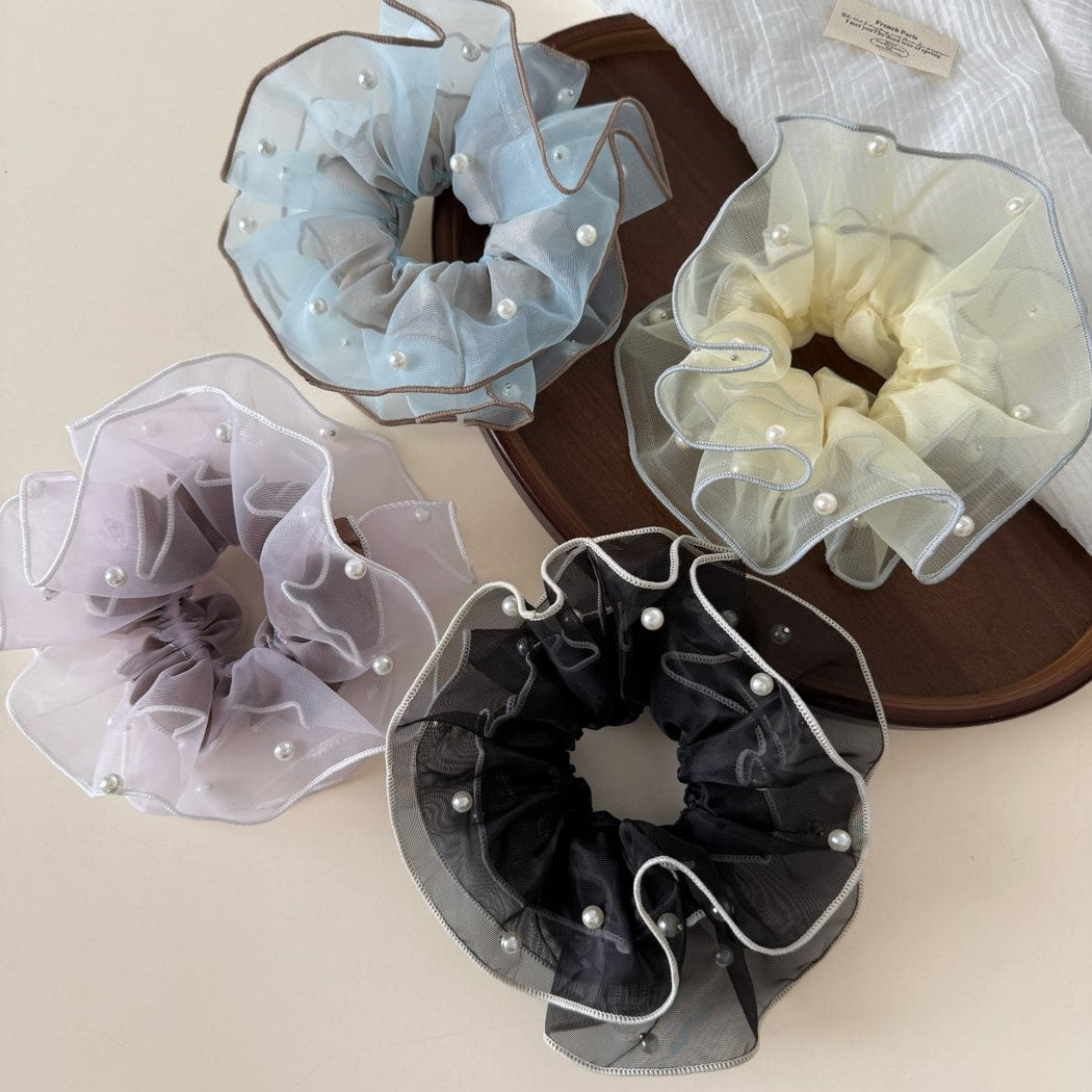Gifty - Double-Layer Ruffle Polyester Scrunchie