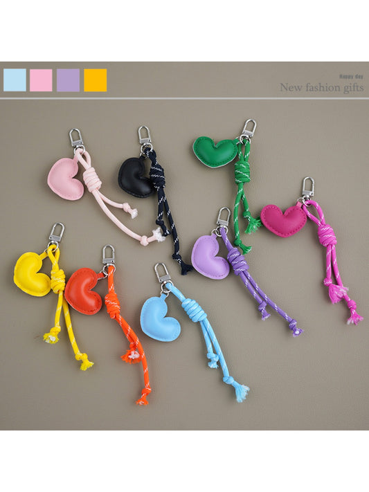 Keypus - Heart Shaped Faux Leather Keychain