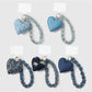 Keypus - Y2K Heart Chain Detail Polyester Keychain