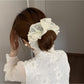 Gifty - Embroidered Floral Mesh Polyester Scrunchie