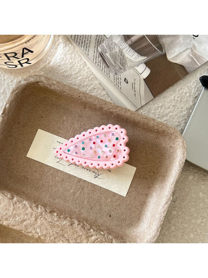 Beau - Heart Polka Dot Pattern Hair Clip