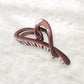 Beau - Minimal Heart Design Square Plastic Claw Clip