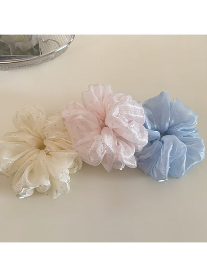 Gifty - Polyester Ruffled Sheer Look Scrunchie