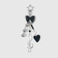 Keypus - Retro Silver Black Guitar Keychain