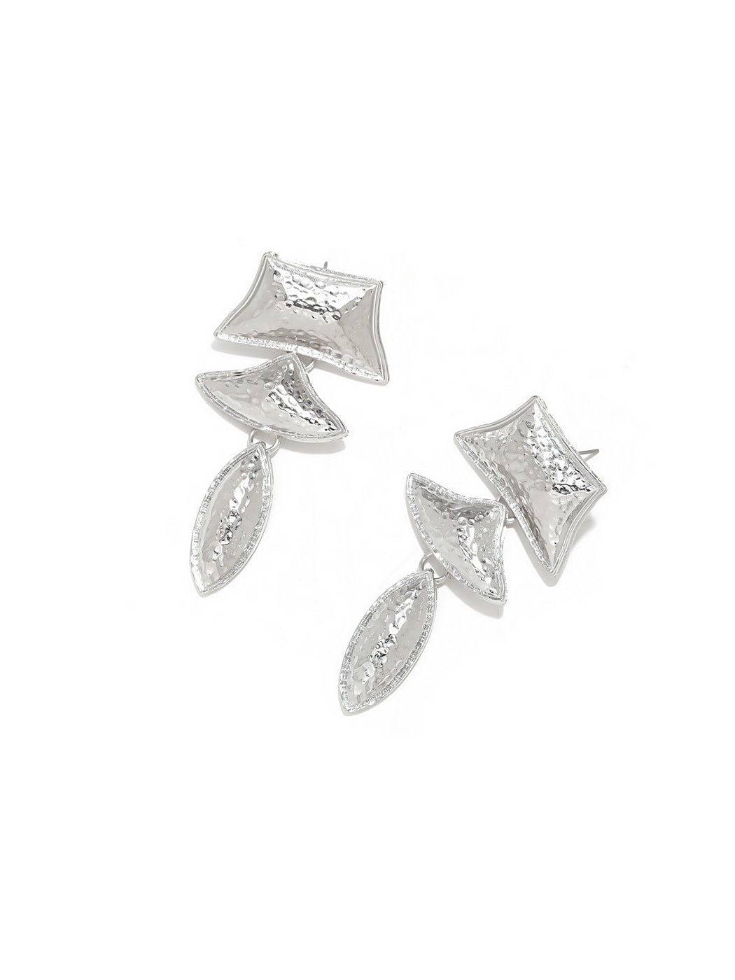 Earedge - Irregular Hammered Geometric Stud Earrings