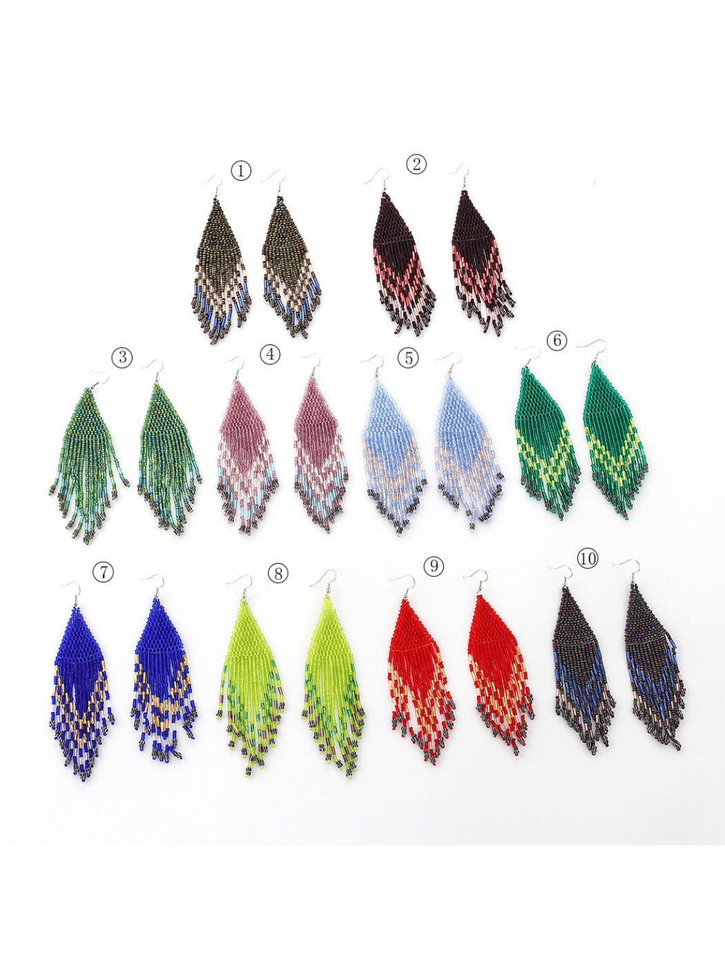 Earedge - Seed Bead Fringe Earrings