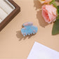Beau vibrant acetate hair clip displayed on a flat surface with light reflection