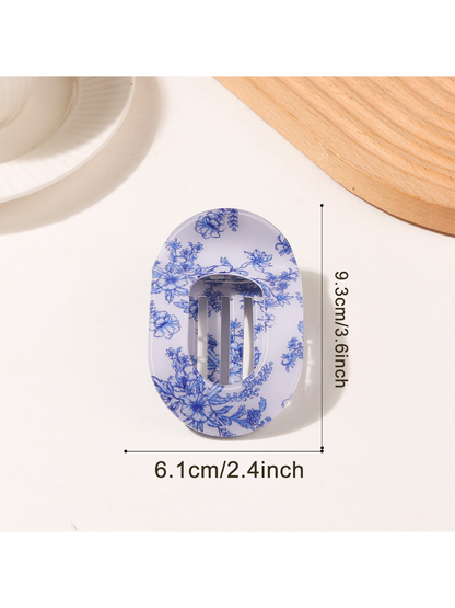 Beau - Textured Oval Hair Holder Claw Clip