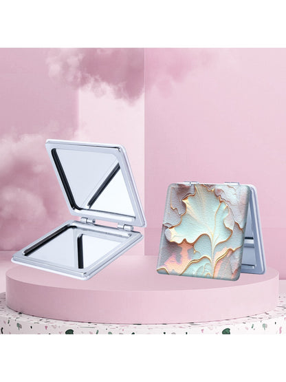 Mirroray - Abstract Pattern PU Folding Makeup Mirror