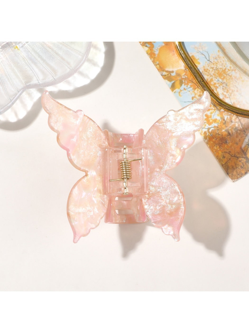 Beau - Iridescent Butterfly Shimmering  Hair Clips