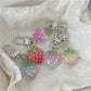 Keypus - Transparent Glitter Gradient Strawberry Keychain