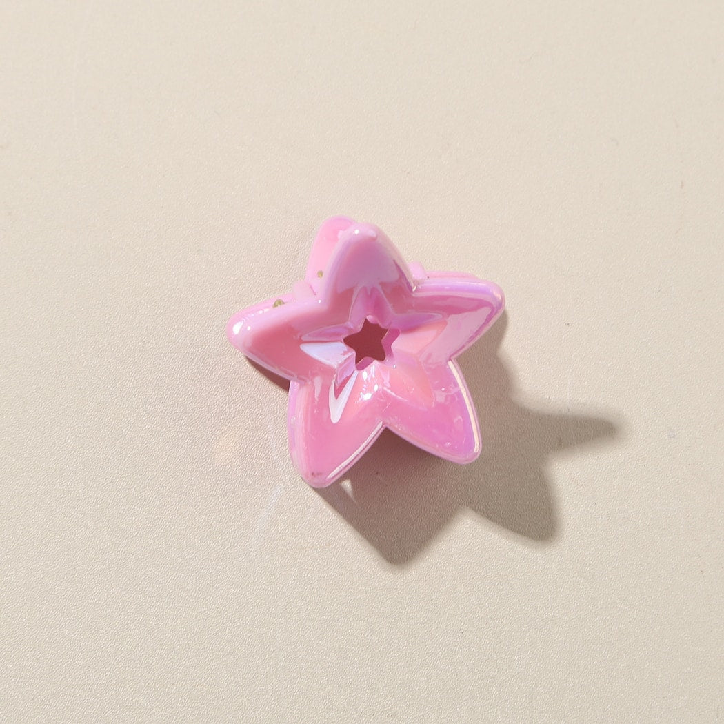 Beau - Glossy Star Shaped PS Decorative Claw Clip