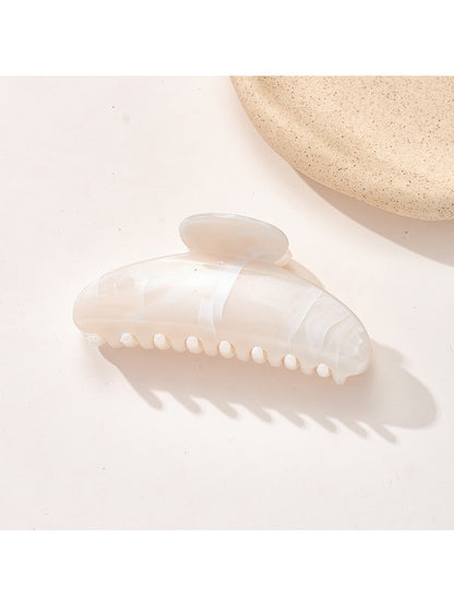 Beau - Marble Look Semi Circle Plastic Claw Clip