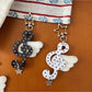 Keypus - Angel Wing Music Note Acrylic Bag Charm Keychain