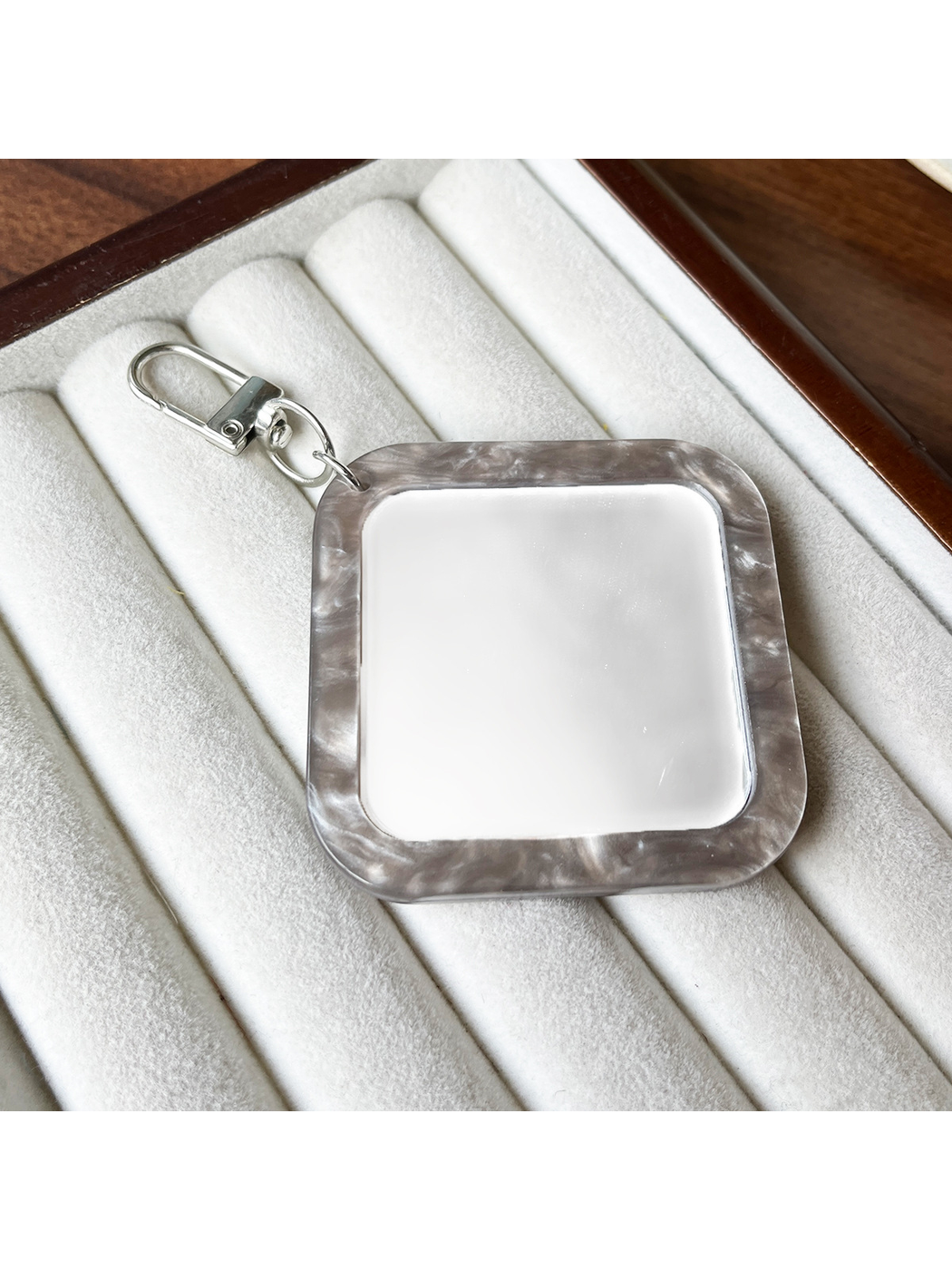 Keypus - Acrylic Square Mirror Bag Charm Keychain