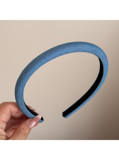 Gifty - Padded Dotted Denim Look Headband