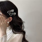Beau - Rhinestone Eyeglasses Shape Alloy Hair Clip