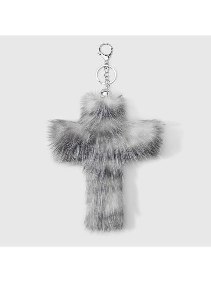 Keypus - Y2K Plush Cross Shape Bag Charm Keychain
