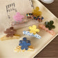 Side view of Beau Half Moon Flower Hair Claw Clip highlighting curved shape and teeth