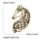 Brovia - Retro Hollow Horse Alloy Fashion Brooch Pin