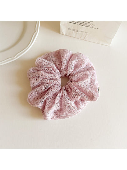 Gifty - Lace Cutout Polyester Fabric Scrunchie