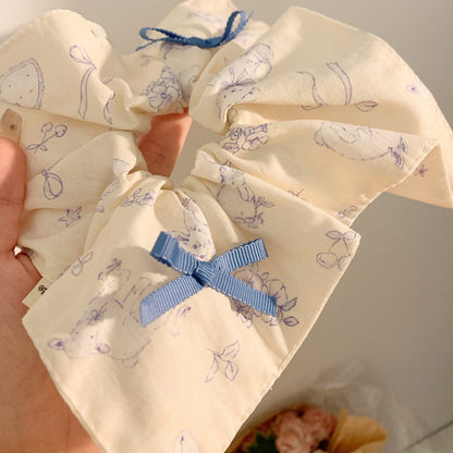 GIFTY - Bunny Print Bow Scrunchie