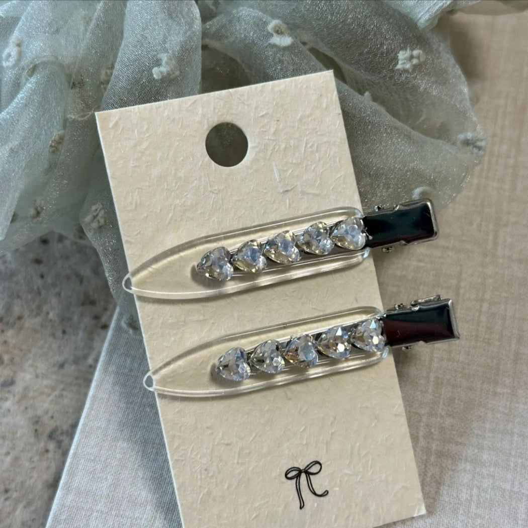Beau - Clear Flower Detail Decorative Bangs Hair Clip