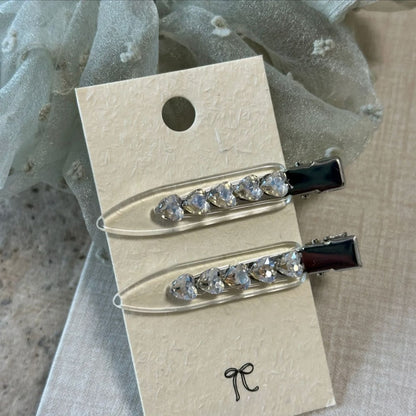 Beau - Clear Flower Detail Decorative Bangs Hair Clip