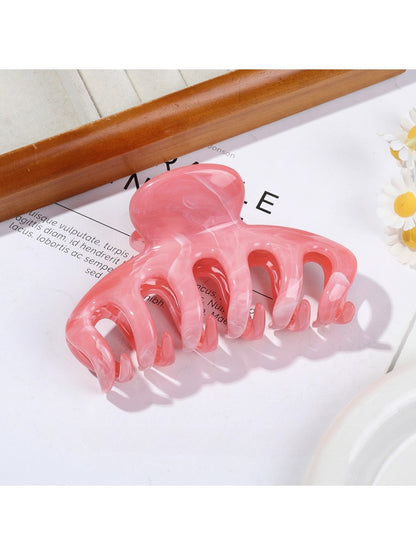 Beau - Marble Pumpkin Shaped Hair Claw Clip