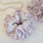 Gifty - Lavender Double Layer Floral Print Polyester Scrunchie