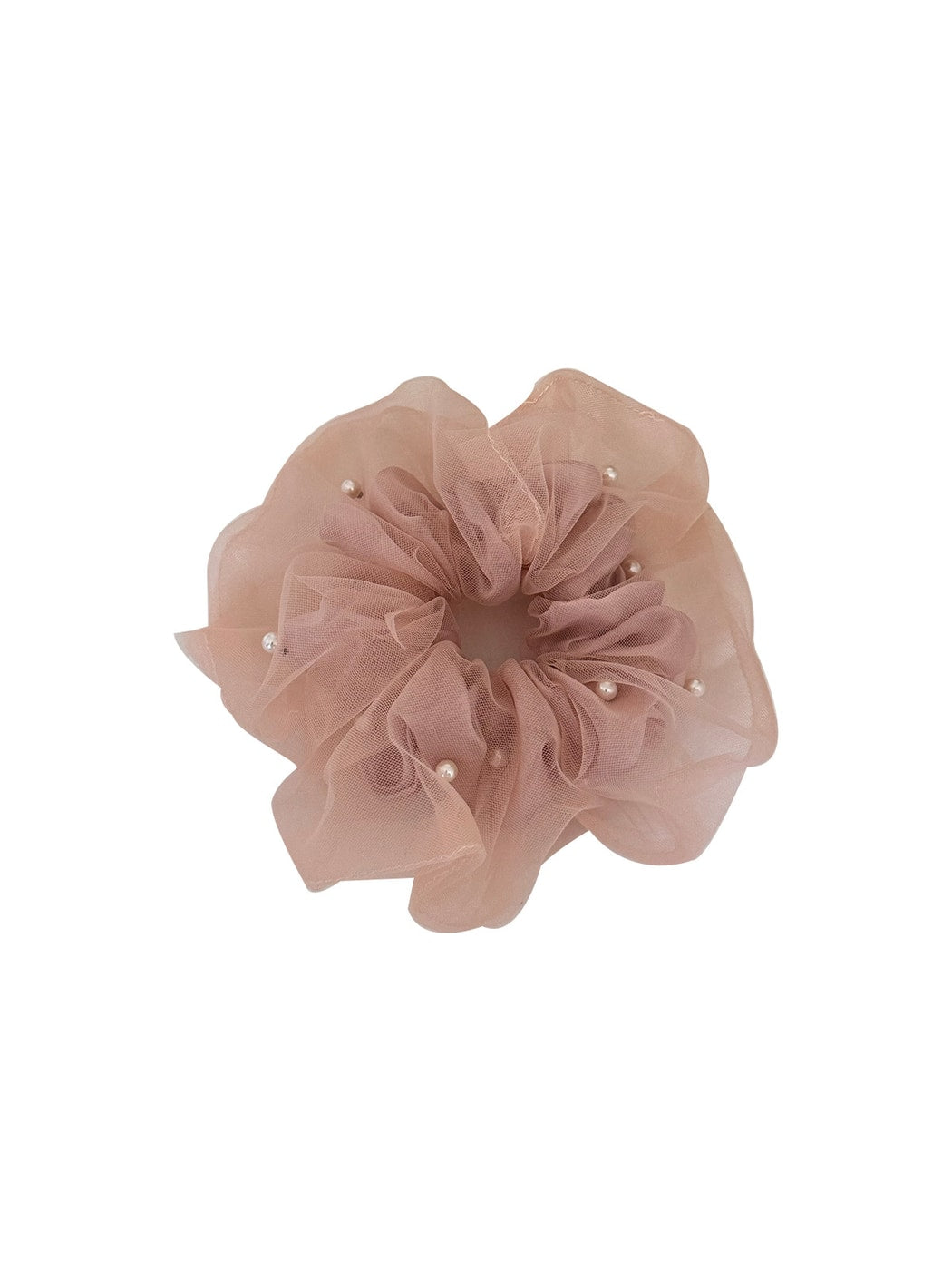 Gifty - Polyester Mesh Ruffled Round Scrunchie Hair Tie