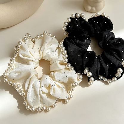 Gifty - Beaded Edge Polyester Scrunchie